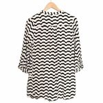 Anthropologie Isabella Sinclair Black Cream Waves Drop Waist Tunic Size Small Photo 6