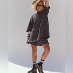 Free People NEW!  MOVEMENT Back Me Up LARGE Dark Shadow Gray Sweatshirt Relaxed Photo 10