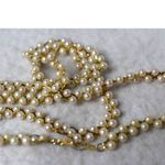 Source Unknown Vintage Wedding/Bridal Gold Tone Double Braided Faux Pearl 28" Glam Y2K Necklace Photo 2