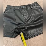 DKNY  JEANS High waisted Black Faux Leather Short Photo 7