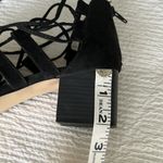 Madden Girl  strappy black sandals with tassels and chunky heel 7 Photo 6