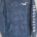 Y2K Hollister Blue Tie Dye Logo Hoodie Sweatshirt Women's Small Pullover Comfy Photo 7