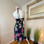 COCO BEACH HAWAII Floral Halter Dress S/M Blue Photo 2
