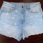 American Eagle  Floral Embroidered Mom Shorts Size 4 Photo 0
