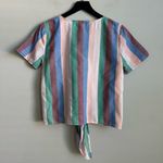 Madewell  Novel Tie-Front Button Top in Flagstaff Stripe Photo 6