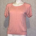 Tahari  blush peach eyelet perforated sweater Photo 0