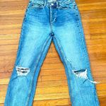 Topshop  Moto distressed ripped raw hem light blue Y2K jeans, size 26x30” spring Photo 0
