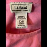 L.L.Bean 100% Supima Cotton Pink Size XL Crewneck Ling Sleeve Tee. Photo 3