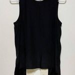 Parker 100% Silk Sleeveless Backless Black Cream Blouse Photo 0
