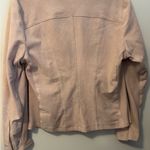 Calvin Klein pale Pink Bomber Jacket faux Seude Photo 5