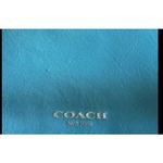Coach  Crossbody Robin Bag‎ Blue Perforated Leather Turnlock Tassel Purse Legacy Photo 8