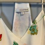 Lavender Brown Tank 100% Silk Floral Racerback Adjustable Strap Top Sz S EUC Photo 4