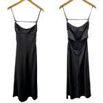 ZARA  Satin Effect Cut Out Dress in Black Bloggers Fav XS 4432/201 Wedding Guest Photo 1