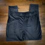 Lands End Womens Lounge Pants size L Black Velour Elastic Waist Cozy Casual Size L Photo 1