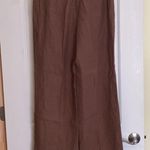 J Jill 100% Linen Wide Leg “genuine fit at waist” Pants Trousers Brown 14 TALL Size undefined Photo 3