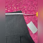 Abound NEW  Classic Gray Pleated Womens Suiting 90s Midi Skirt in Grey Heather XL Photo 4