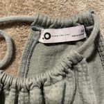 Sonoma  Tank Top Womens Medium Sage Green Halter Knit Shirt Tiered Tie Back Photo 1