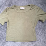 Youngla ribbed green crop top small Photo 0