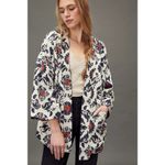 Anthropologie  Eleanor Kimono Jacket Insulated Open Front Lagenlook Pockets L Photo 4