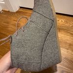 Toms  Gray Herringbone Wedge Ankle Boots size 9 Photo 4