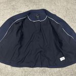 Talbots  Aberdeen Blazer Jacket Womens 12 Petite Navy Blue Cotton Office Career Photo 6