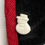 TanTrums Vintage Black Button Up Snowman Tree Snowflake Vest Photo 10