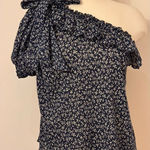 Ulla Johnson Alene One Shoulder Top Midnight Micro Floral 6 Photo 0