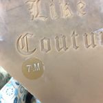 Juicy Couture  Blue & Tan Print Fabric Platform Wedge espadrille Sandal Shoes 7.5 Photo 8