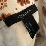 Forever 21 Women's M Denim Skirt White Floral Retro 70s Style Mini High Waisted Photo 3