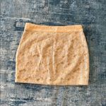 VERO MODA New! Peach Lace Sequin Side Zip Mini Skirt 165/68A Approx Size 4 Photo 1