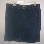 Faded Glory FG 14 Jeans Skirt Dark Wash Pocketed Plus Photo 0