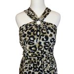 Bisou Bisou Halter Dress Leopard Print Sleeveless Party Cocktail Dress 10 Mob Photo 1