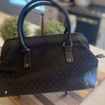 Relic Vintage Leather and Fabric Frame Pocket Satchel Bag Purse Handbag Studded Photo 1