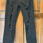 Aeropostale  Black Ripped Skinny Jeans Size 0 Aero Denim Raw Hem Distressed Photo 1