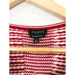 Talbots 100% Merino Wool Checkered Knit Cardigan Sweater Large Festive Holiday Photo 1