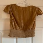 Aerie  small tan brown velour v neck crop tshirt lounge comfy Photo 7