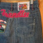 TEENIE WEENIE Embellished Patches Blue Jean Capris EUC 6 Rare HTF Photo 6