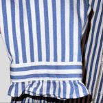 Denim & Co  super cute blue and white striped zip up jacket/top Photo 8