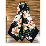 Joseph Ribkoff  Floral‎ Dress Sleeveless V Neck Black White Orange Size Photo 2
