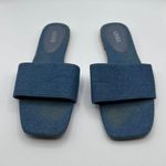 Cider  Minimalist Single Band Slippers Blue Denim Sandals Women's 38 Photo 2