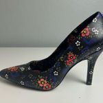 Nine West  Garisono black floral pointed toe high heels size 7 1/2 Photo 13
