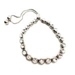 Premier Designs studded statement crystal bracelet adjustable silvertone silver Photo 3