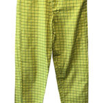 MINGA London Plaid Pants Women's Yellow Green Checkered High Waist size 2 Photo 0