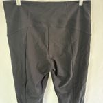 Athleta  Stellar Crop Pant L Black Stretch Knit Zip Pockets Mid Rise Athleisure Photo 5