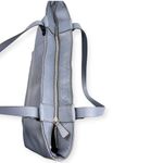 Henri Bendel  Large Tote Zipper Shoulder Bag Satchel Gray Leather Lock Photo 6