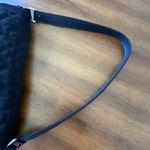 Vera Bradley Black Quilted Microfiber Shoulder Handbag Purse with Zebra Lining Photo 2