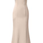 Amsale Bridesmaid Dress ‘Leif’ in Champagne Fluid Satin Size 10 NWT Tan Photo 0