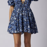 Joie NWT  Lucia Mini Cotton Dress in Navy Blazer Multi Blue Photo 0