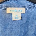 Sundance  Tessa Chambray Pleated Front Snap Button Long Sleeve Shirt Size Medium Photo 1
