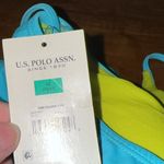 U.S. Polo Assn. Blue and Green One Piece Swimsuit Photo 2